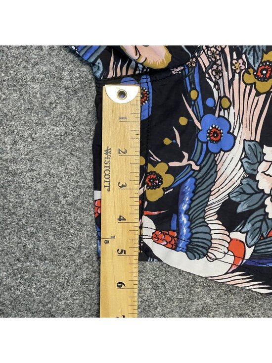 Urban Outfitters Mens Floral Nylon Swim Shorts L Black Multicolor - Picture 5 of 7